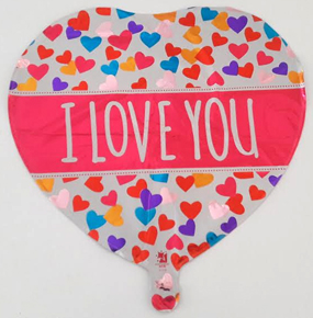 i LOVE YOU MUM Multicolored Multicolored Balloon